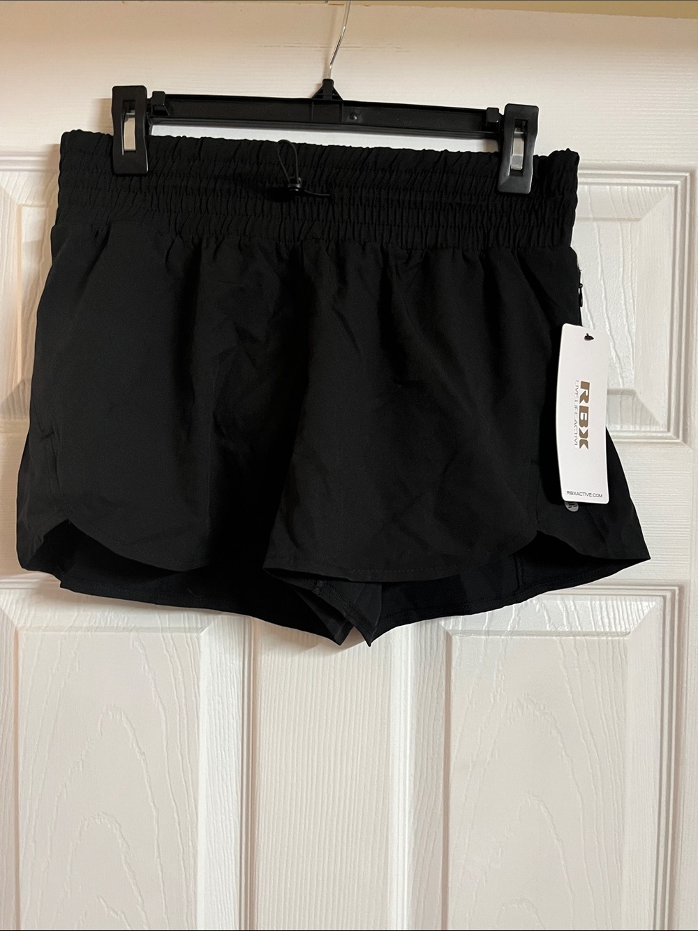 RBX Black Women’s Running Shorts with Built-In Brief